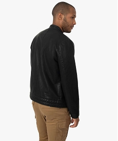 blouson homme esprit motard noir manteaux et blousonsB356901_3