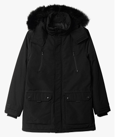 parka homme matelassee avec capuche chaude noir manteaux et blousonsB358001_4