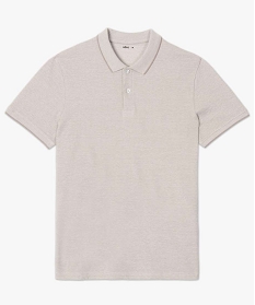 polo homme en maille piquee chinee 100 coton biologique beige polosB358801_4