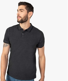 polo homme a manches courtes a lisere contrastant gris polosB359101_2