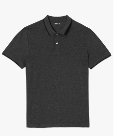 polo homme a manches courtes a lisere contrastant gris polosB359101_4