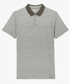 polo homme a fines rayures et manches courtes vert polosB359901_4