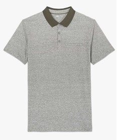 polo homme a fines rayures et manches courtes vertB359901_4