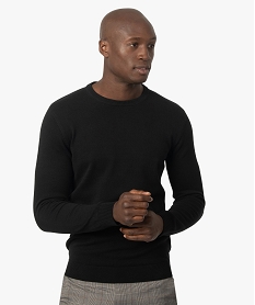 pull homme a col rond 100 coton biologique noir pullsB362701_1