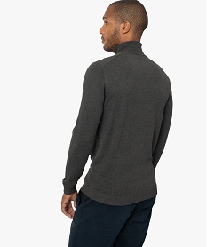 pull a col roule en maille fine homme grisB364201_3