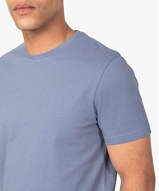 tee-shirt homme a manches courtes uni bleu tee-shirtsB365201_2