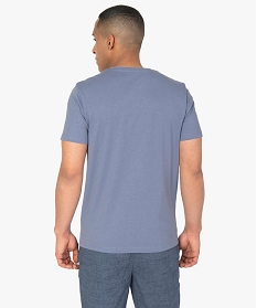 tee-shirt homme a manches courtes uni bleu tee-shirtsB365201_3