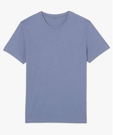 tee-shirt homme a manches courtes uni bleu tee-shirtsB365201_4