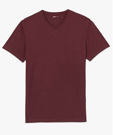 tee-shirt homme a manches courtes et col v rouge tee-shirtsB366901_4