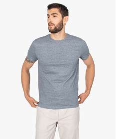 tee-shirt homme a manches courtes et fines rayures bleu tee-shirtsB367101_2