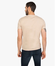 tee-shirt homme a manches courtes et fines rayures beige tee-shirtsB367201_3