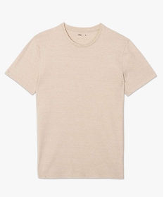 tee-shirt homme a manches courtes et fines rayures beige tee-shirtsB367201_4