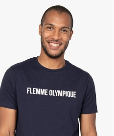 tee-shirt homme a manches courtes a message humoristique bleu tee-shirtsB368701_2