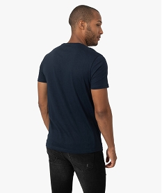 tee-shirt homme avec motif montagne bleu tee-shirtsB369101_3