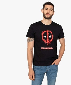 tee-shirt homme a manches courtes imprime deadpool - avengers noir tee-shirtsB369401_1