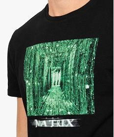 tee-shirt homme manches courtes imprime - matrix noirB369601_2