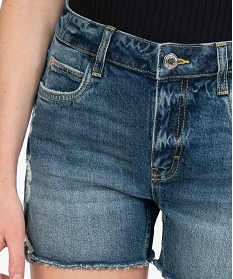 short femme en jean aspect use gris shortsB371801_2