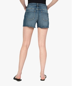 short femme en jean aspect use gris shortsB371801_3
