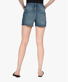 short femme en jean aspect use grisB371801_3