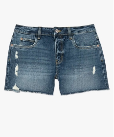 short femme en jean aspect use grisB371801_4