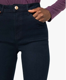 jean femme coupe slim taille haute extensible bleu slimB373101_2