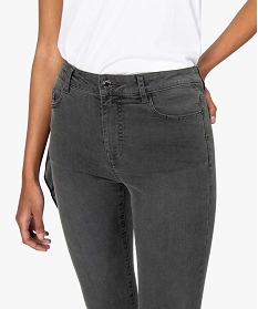 jean femme coupe slim taille haute grisB373301_2