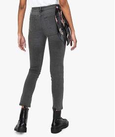 jean femme coupe slim taille haute gris taille hauteB373301_3