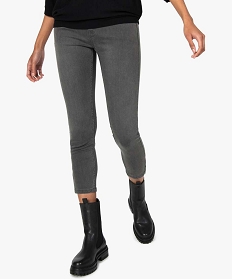 jean femme skinny longueur 78eme avec bas zippes gris 78emeB373401_1