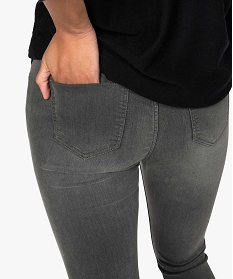 jean femme skinny longueur 78eme avec bas zippes gris 78emeB373401_2