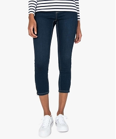 jean femme coupe skinny longueur 78eme avec bas zippes bleu 78emeB373501_1