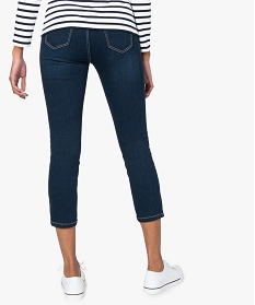 jean femme coupe skinny longueur 78eme avec bas zippes bleuB373501_3