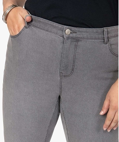 jean femme grande taille extensible coupe slim gris pantalons et jeansB373701_2