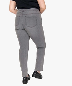 jean femme grande taille extensible coupe slim gris pantalons et jeansB373701_3