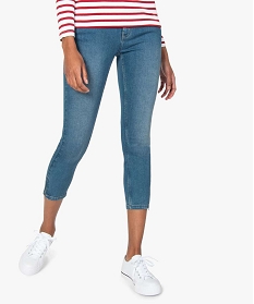 GEMO Jean femme coupe skinny longueur 78ème Gris