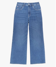 jean femme coupe large avec bas evase gris pantalons jeans et leggingsB375001_4