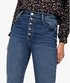 jean femme skinny delave taille haute a boutonniere grisB375701_2
