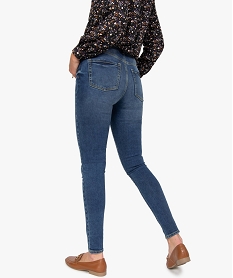 jean femme skinny delave taille haute a boutonniere grisB375701_3