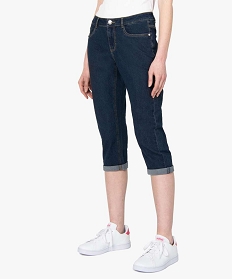 jean femme coupe courte et slim bleu pantacourtsB376501_1