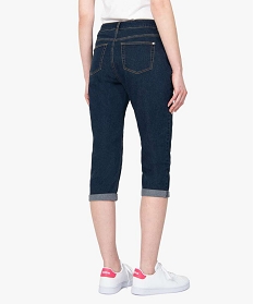 jean femme coupe courte et slim bleu pantacourtsB376501_3