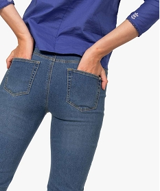 pantacourt femme en jean extensible grisB376601_2