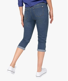 pantacourt femme en jean extensible grisB376601_3