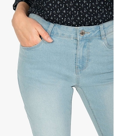 pantacourt femme en jean delave 5 poches et taille normale bleu pantacourtsB376701_2