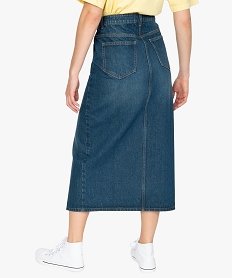 jupe femme longue en jean fendue devant gris jupes en jeanB377001_3