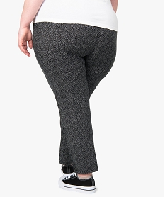 pantalon femme grande taille large et fluide imprime a taille elastiquee imprimeB377701_3