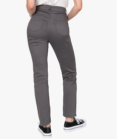 pantalon femme coupe regular en stretch gris pantalonsB378201_3
