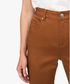 pantalon femme coupe regular en stretch orange pantalonsB378301_2