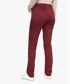 pantalon femme coupe regular en stretch rouge pantalonsB378401_3