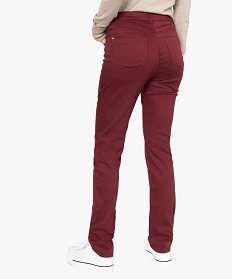 pantalon femme coupe regular en stretch rougeB378401_3