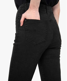 jean coupe slim taille haute femme noir vif pantalonsB378801_2