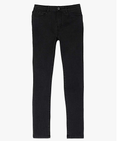 jean coupe slim taille haute femme noir vif pantalonsB378801_4